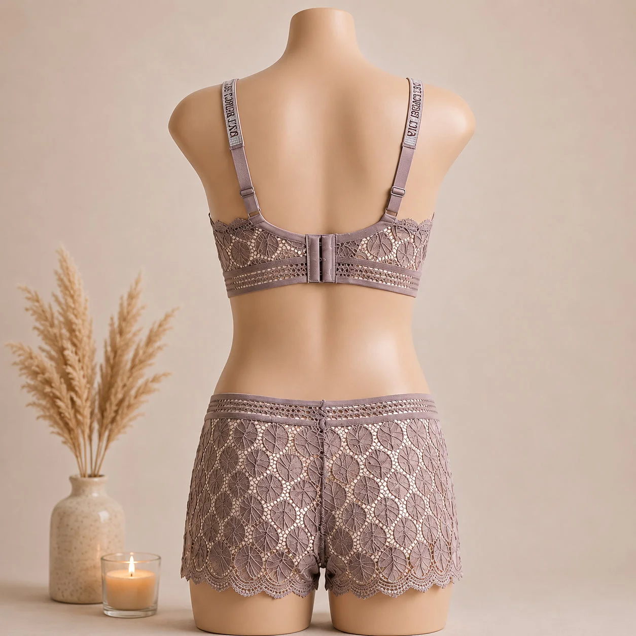 Classic Lace Wire-Free Bra & Panty Set – Elegant, Soft & All-Day Comfort — photo 3