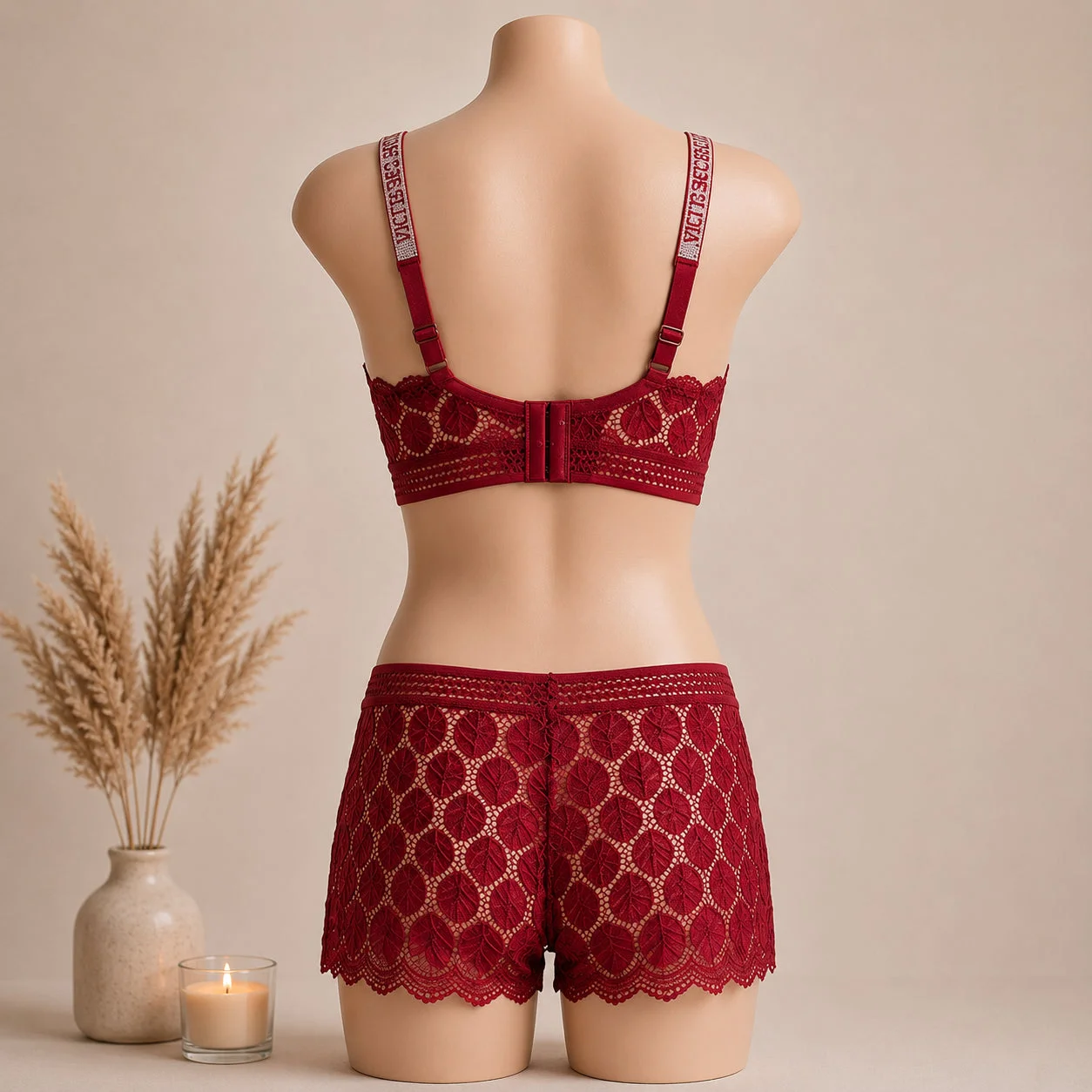 Classic Lace Wire-Free Bra & Panty Set – Elegant, Soft & All-Day Comfort — photo 3