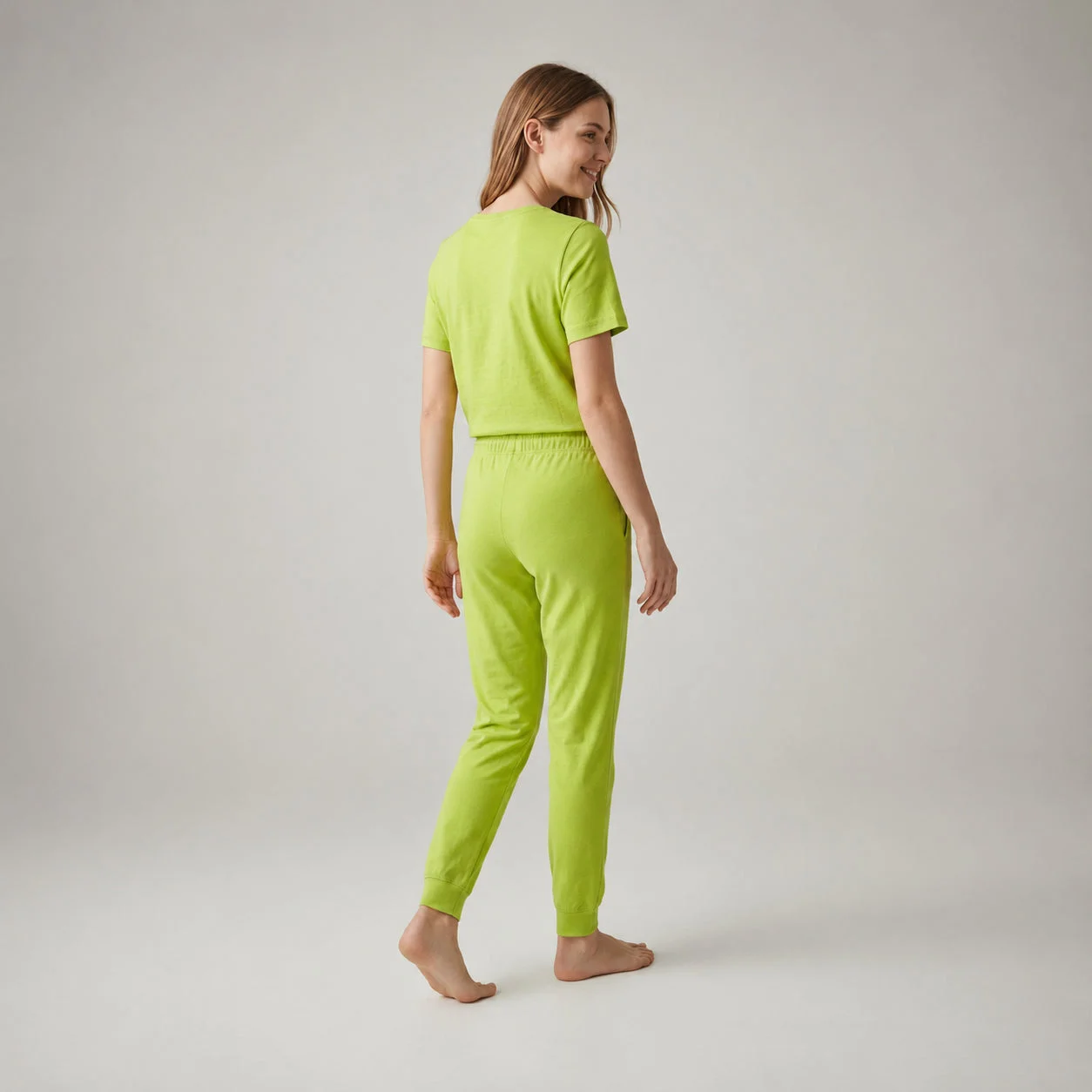 Lime Green Shirt Trouser Set – Soft, Comfortable & Relaxed Fit — photo 3