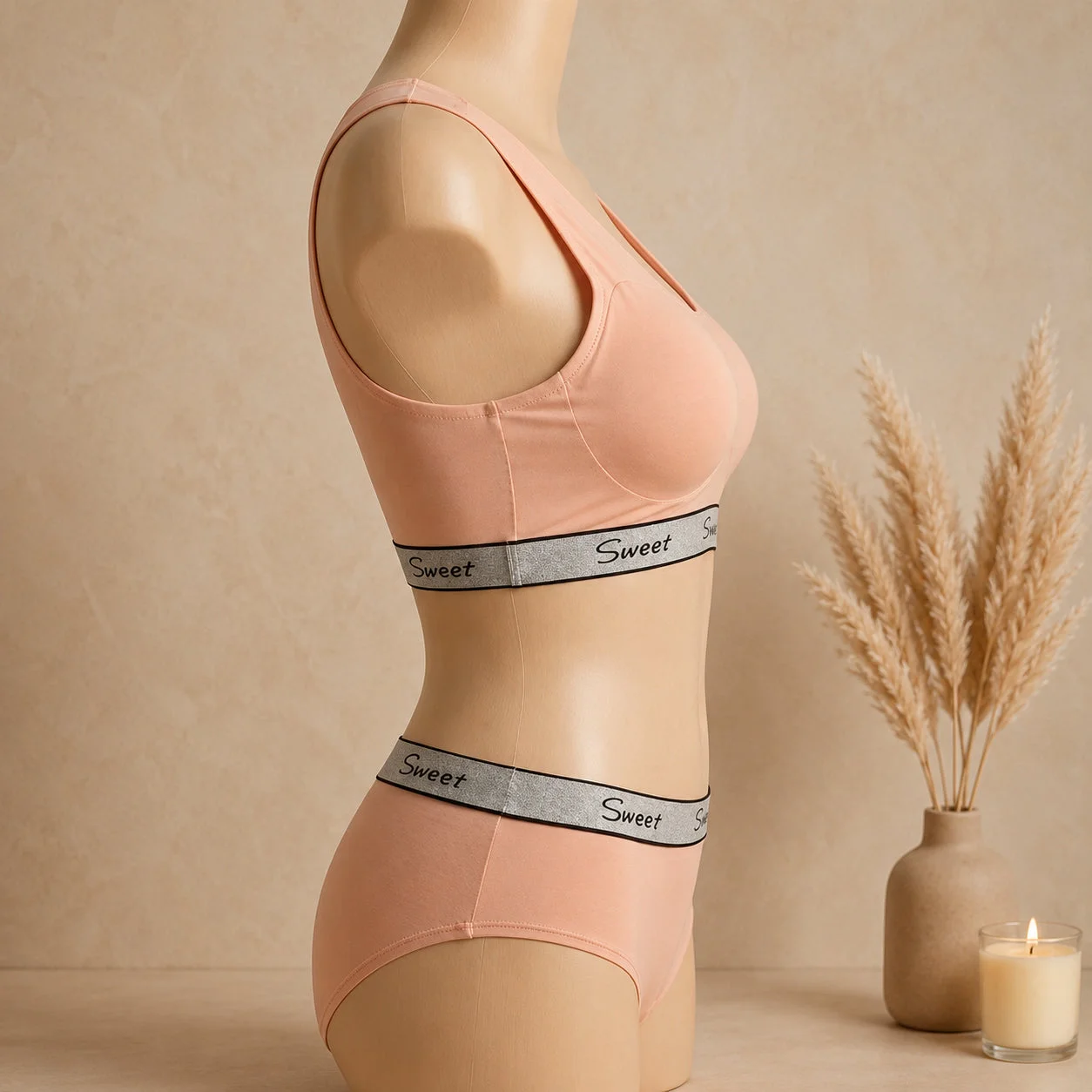 Women’s Padded Sports Bra & Panty Set – Soft Wireless Everyday Comfort — photo 4