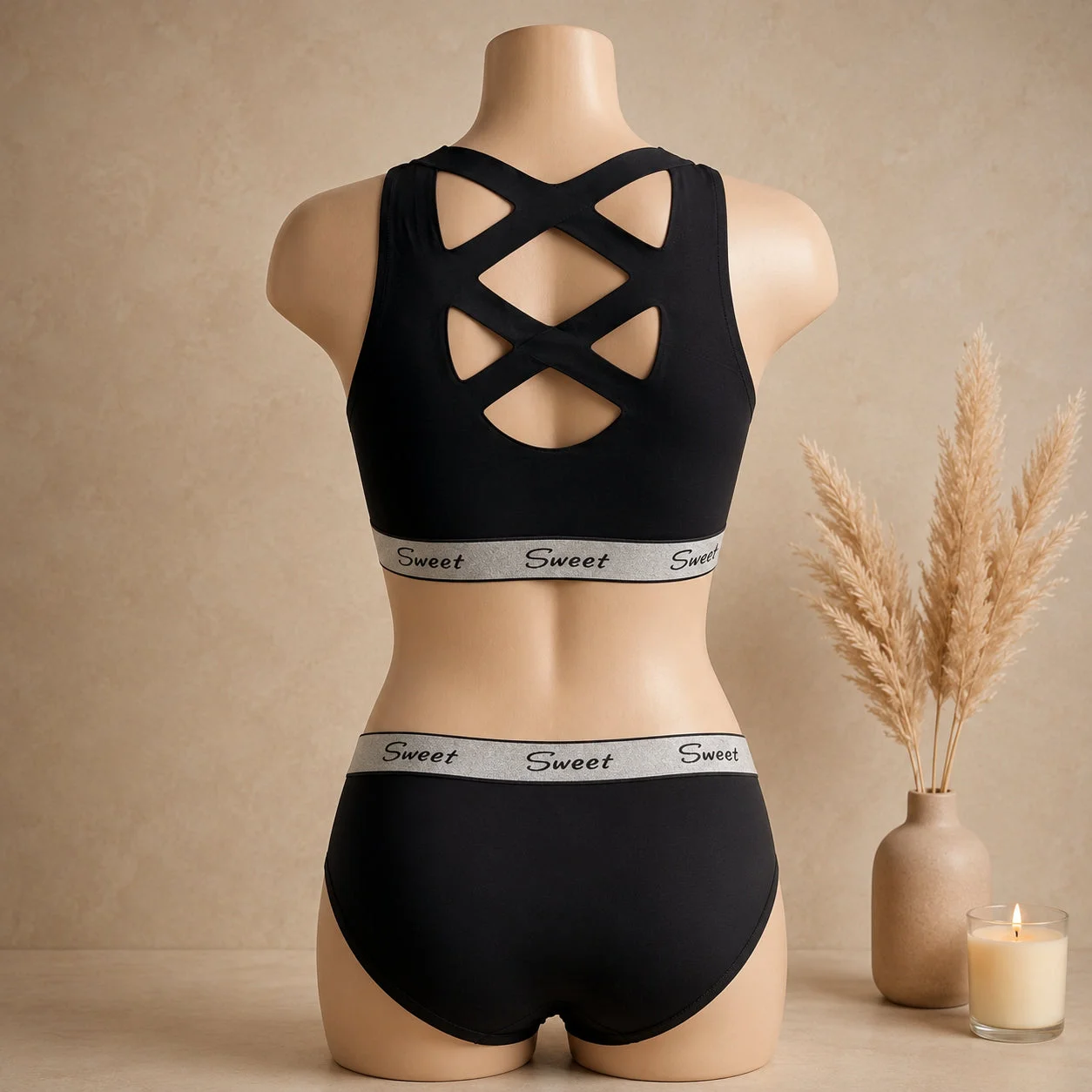 Women’s Padded Sports Bra & Panty Set – Soft Wireless Everyday Comfort — photo 3