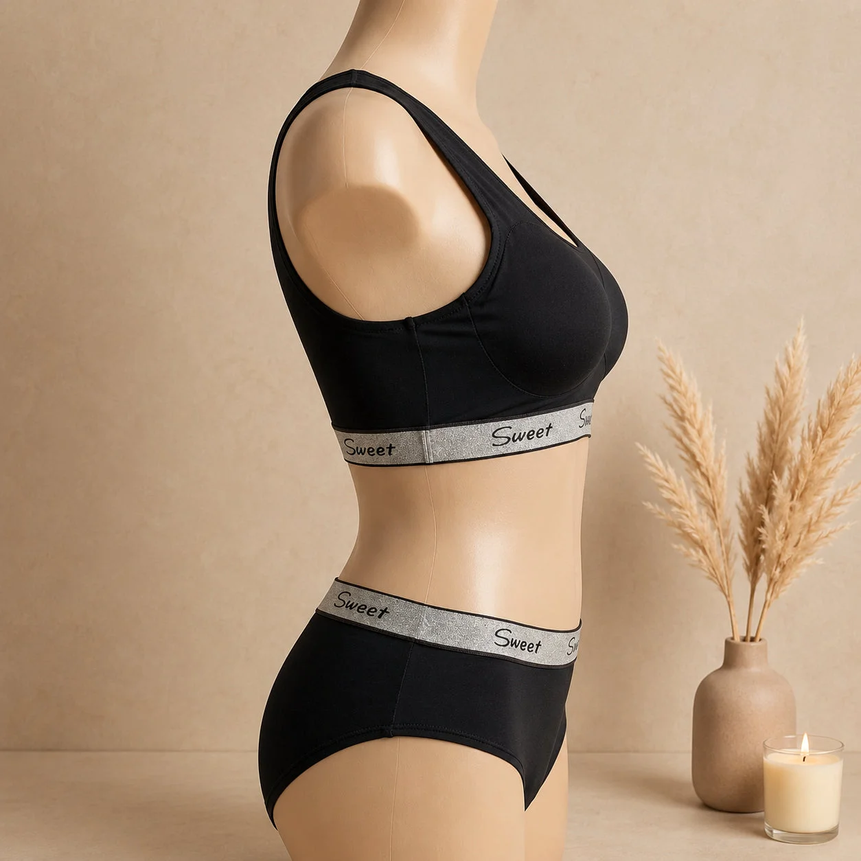 Women’s Padded Sports Bra & Panty Set – Soft Wireless Everyday Comfort — photo 4